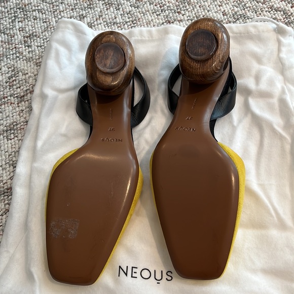 Brand New NEOUS 37 Square Toe Low Heels OP 850 - Picture 4 of 4
